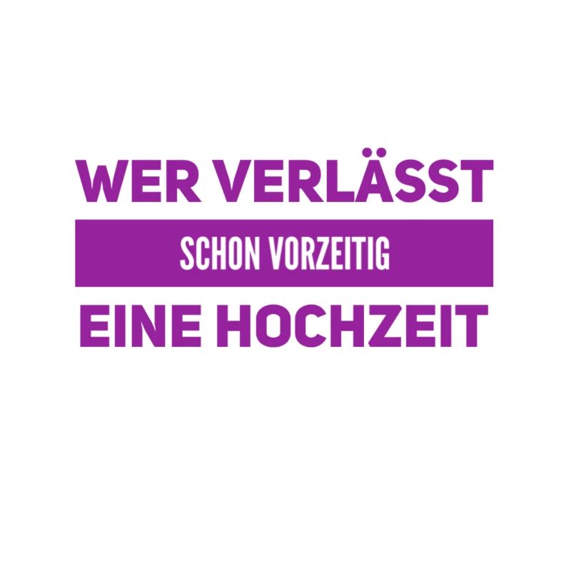 von einer Hochzeit verschwinden