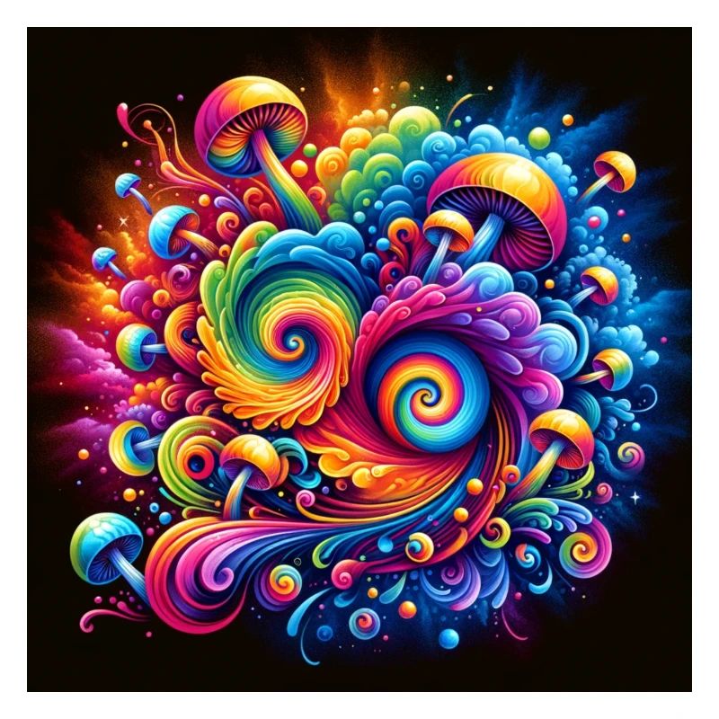 Mushrooms - psychedelic art