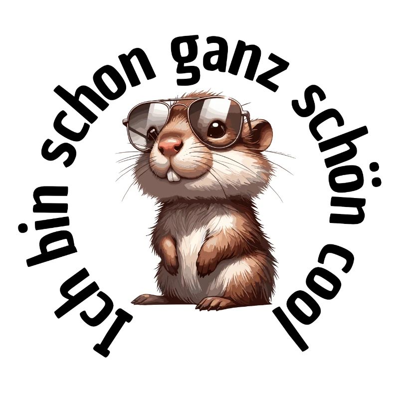 Castor mignon avec un dicton cool