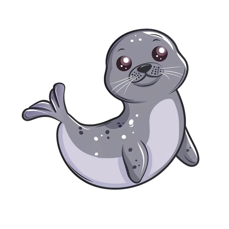 Phoque mignon vous saluant