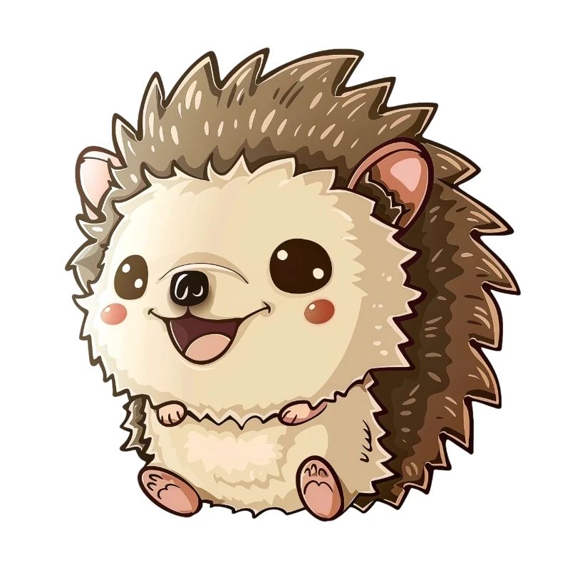 Motif de hérisson souriant mignon