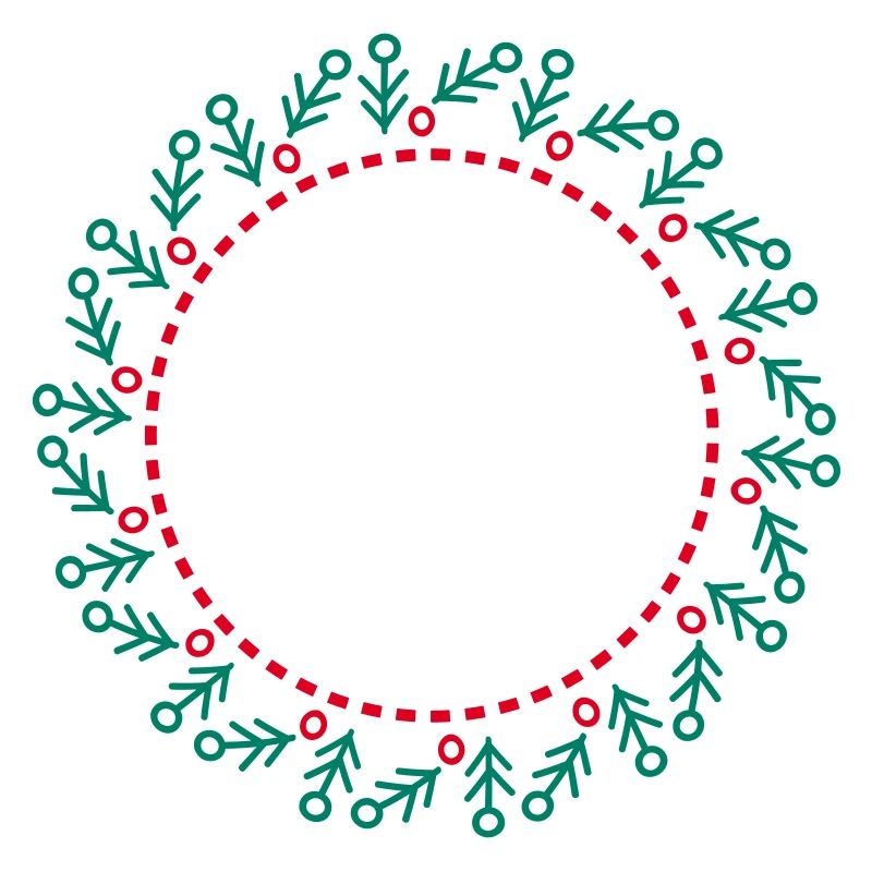 Neujahrs- und Weihnachtskranz
