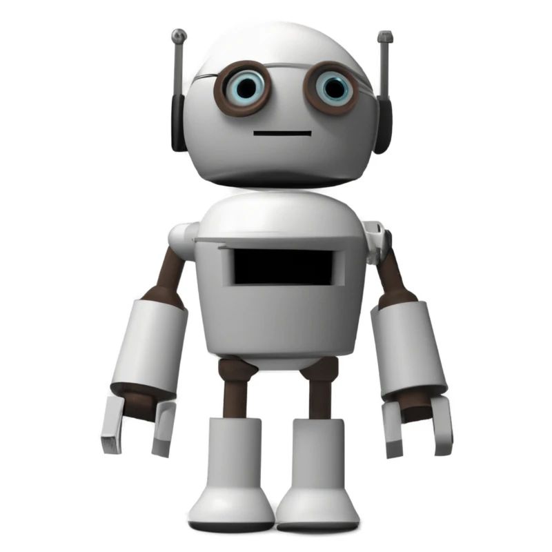 Robot blanc avec de grands yeux
