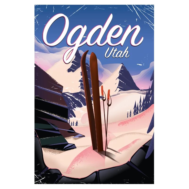 Affiche de ski Ogden Utah