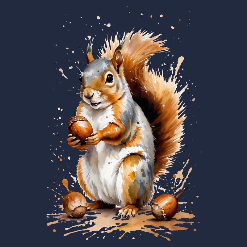 Eichhörnchen mit Eichel - Autumn Delight