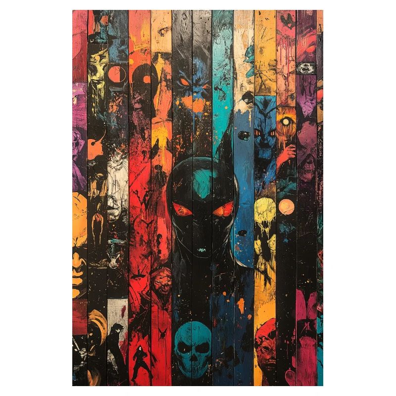 Farbige Schädel-Panel-Kunst