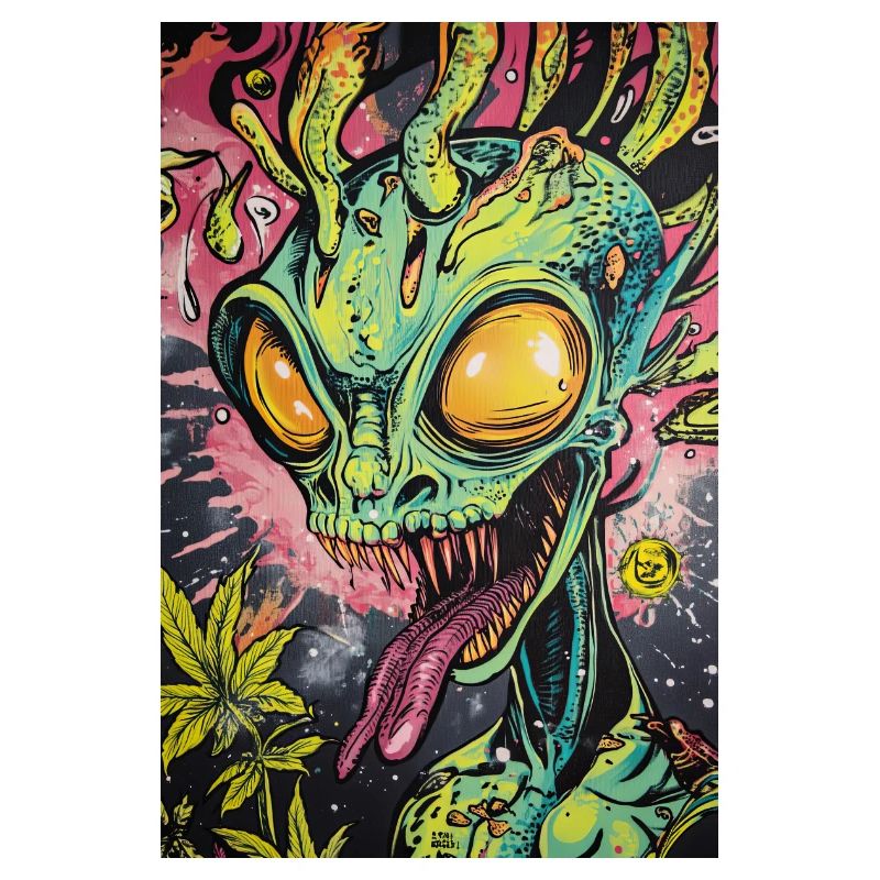 Graffiti néon extraterrestre psychédélique