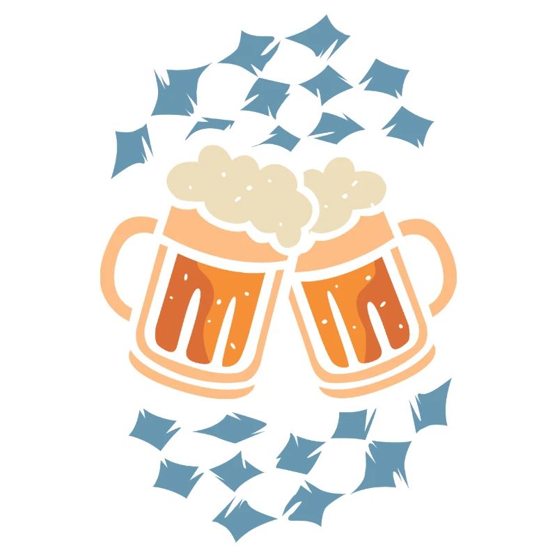 Clinking beer mugs – Bavarian diamond pattern Cart