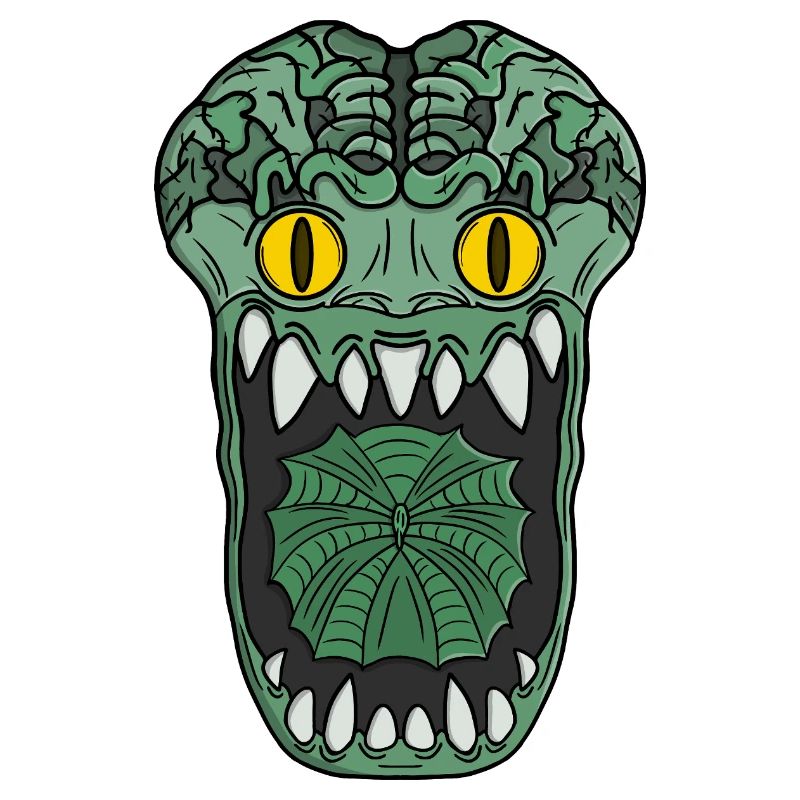 Émeraude Grotesque Croc Créature