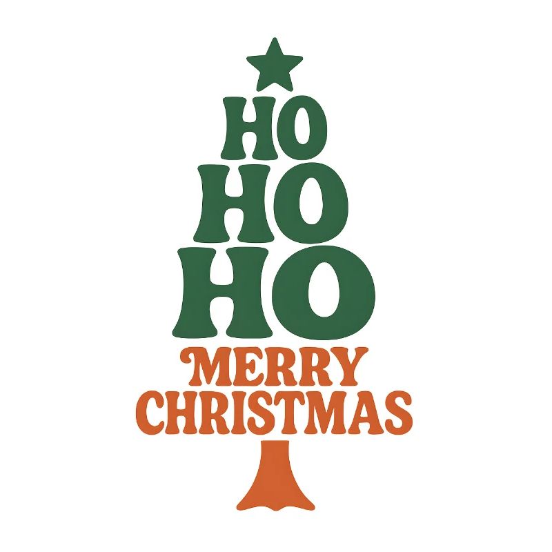 Hohoho Hippie 70s Retro Christmas