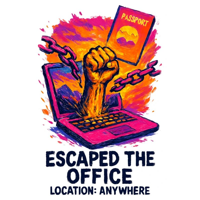 Télétravail - Echappé du bureau 
