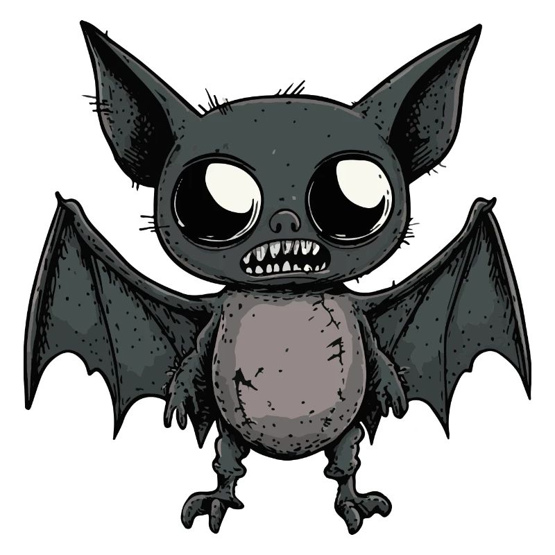 Fledermaus Halloween Comic Lustig
