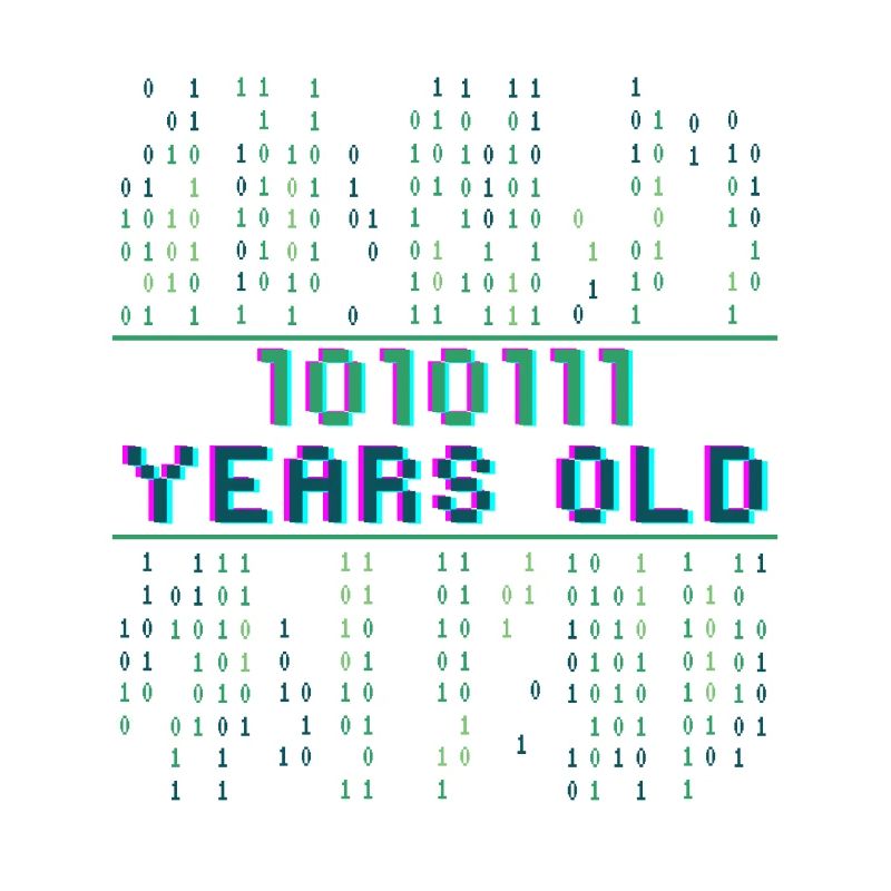 87. Geburtstag 87 Jahre alt Binärcode Coder