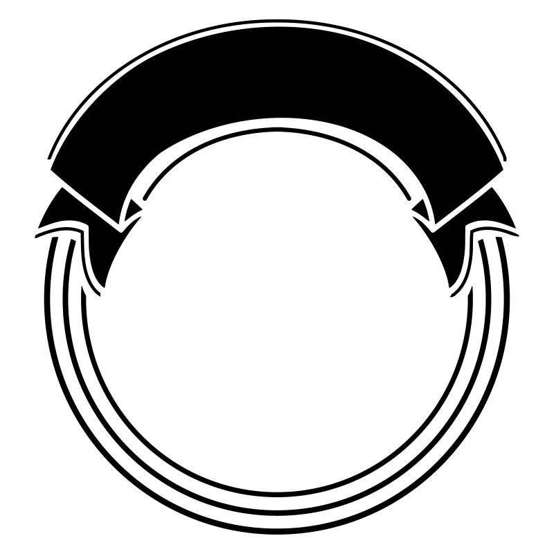 Banner Circle Arch Wreath Frame Photo Frame Template