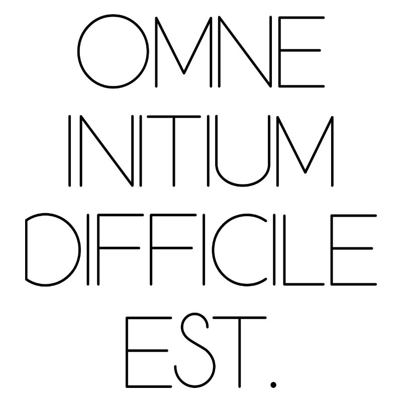 all beginning is difficult Latin quotation scripture