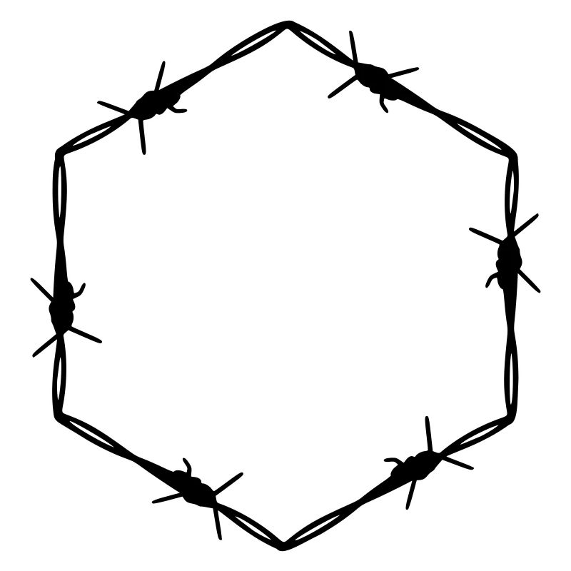 Stacheldraht 6 Eck Hexagon - Geschenkidee Tattoo