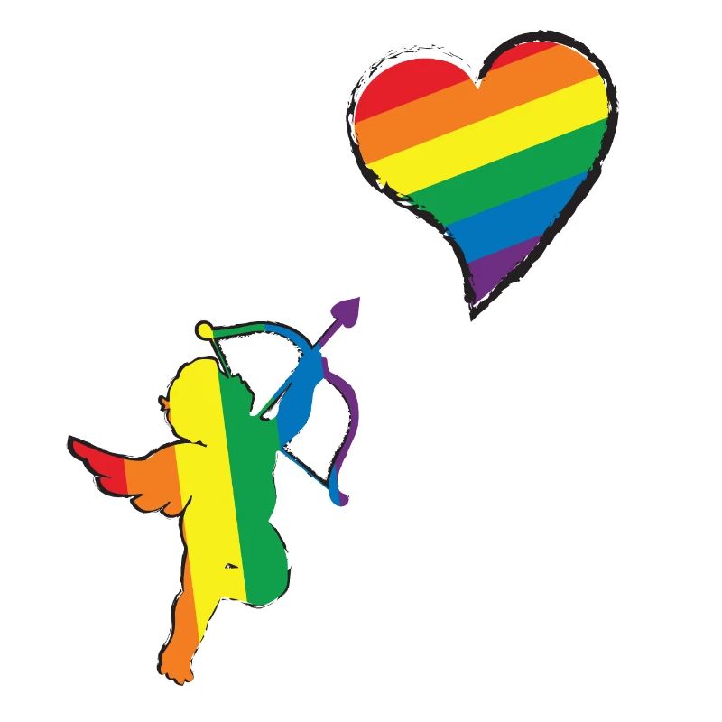 Cupidon drapeau LGBT
