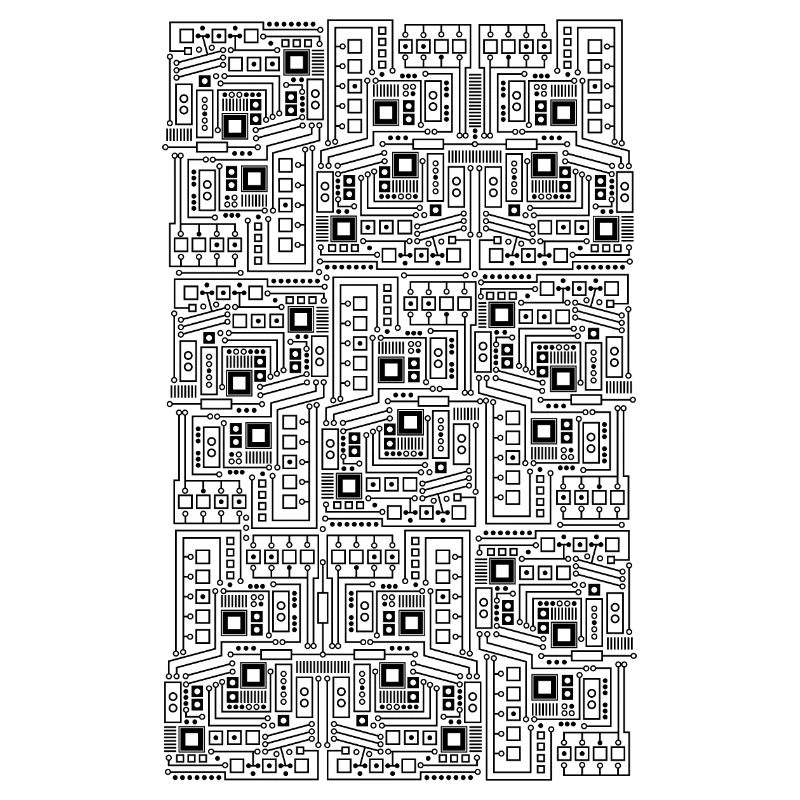 Circuit board CPU motif technology pattern computer gift