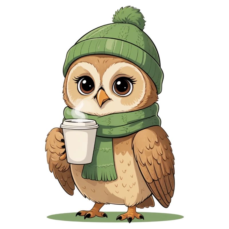 Winterliche Eulenkaffee Pause