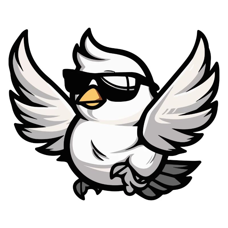 Taube Vogel Comic Cool