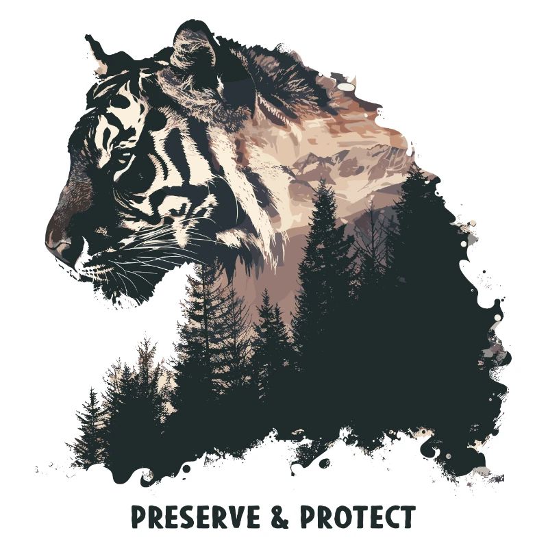 Préserver et protéger Tigre Chat sauvage Jungle Predator