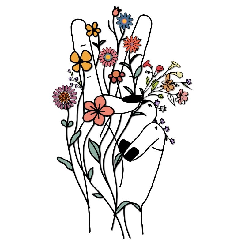 Conception de la main de paix / Signe de paix