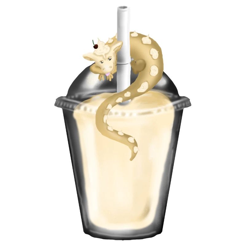 Milchshake mit Drache
