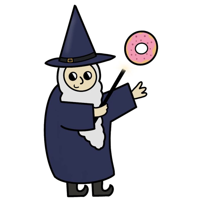 Funny Magician Wizard Donut Lover