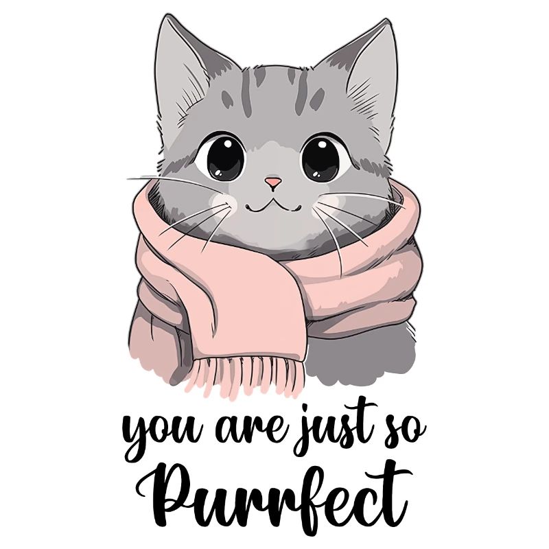 Tu es tellement parfait. Chat mignon portant une écharpe