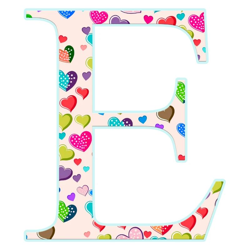 Modèle de cœur Monogram E personnalisable