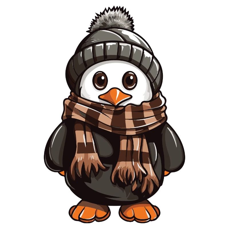 Pinguin Niedlich Winter Comic