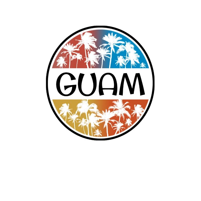 Guam Palm Tree Souvenir de vacances élégant