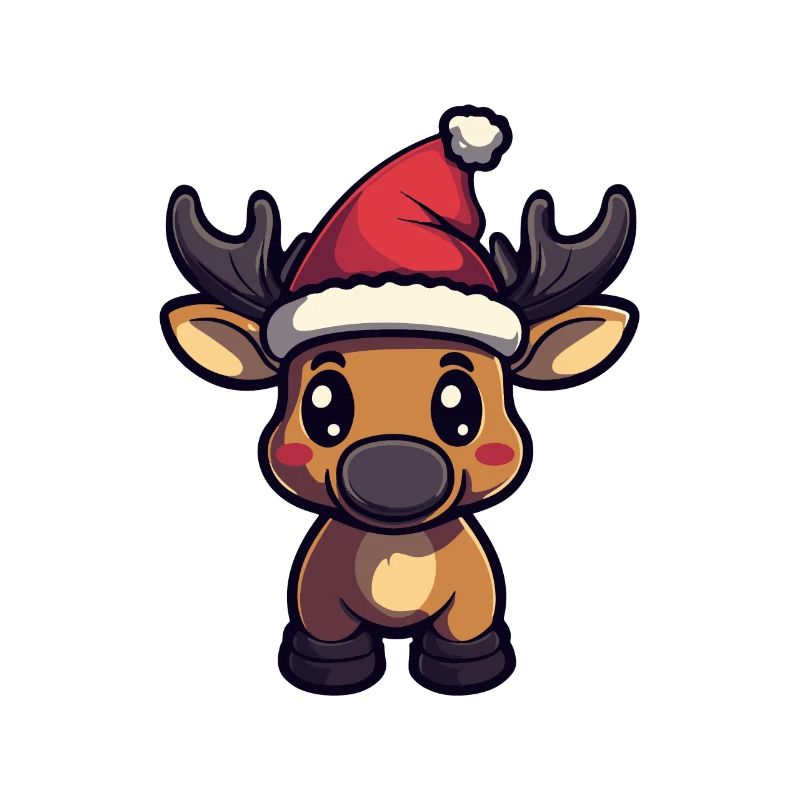 Moose Christmas Cute