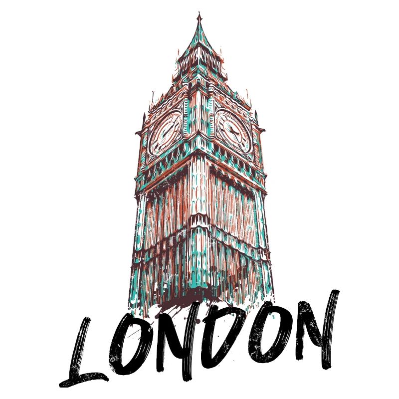 T-shirt Big Ben Londres - Illustration originale