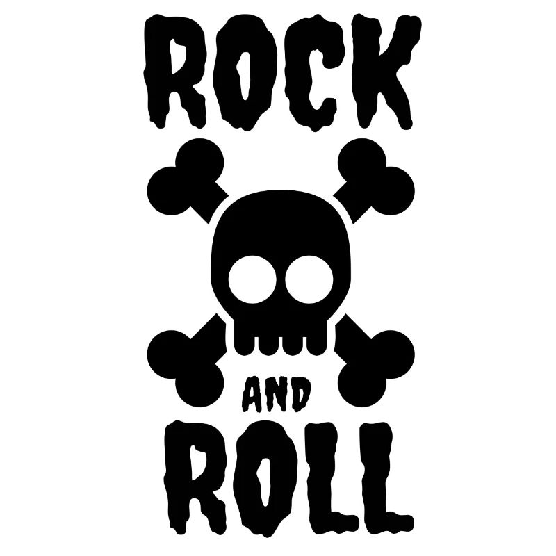 Rock And Roll Skullhead Design