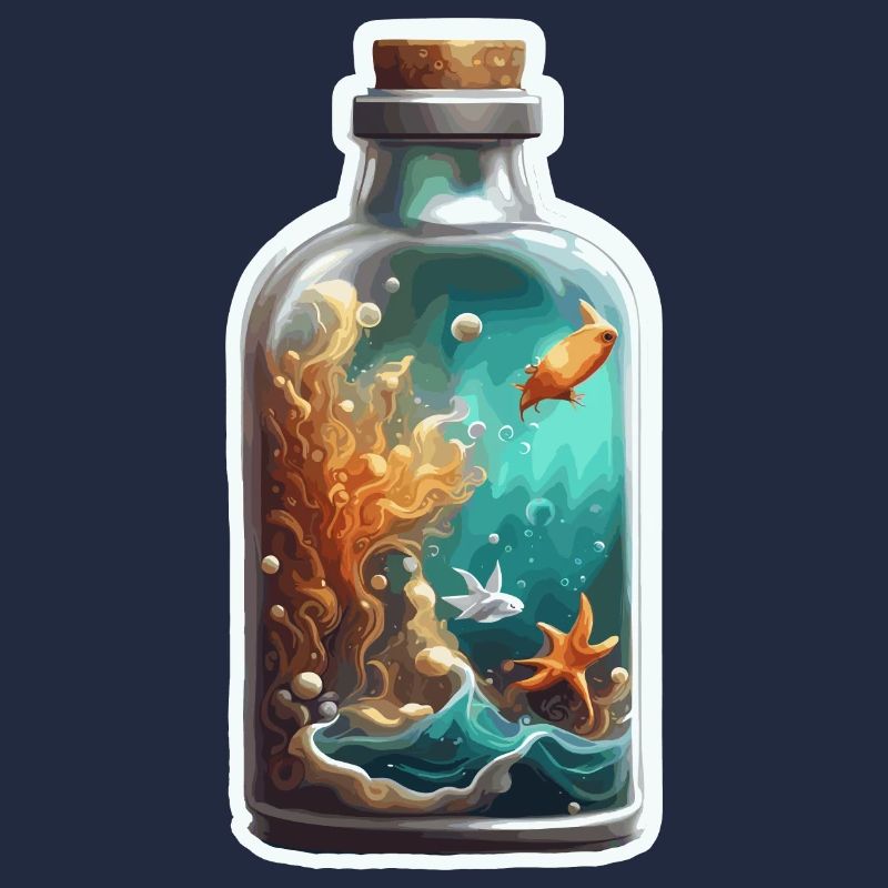 Magic Bottle / Cork / Underwater / Fish