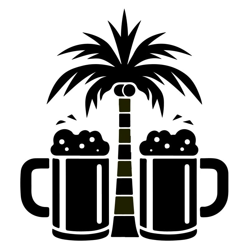 Plage de Beer Palm Trees