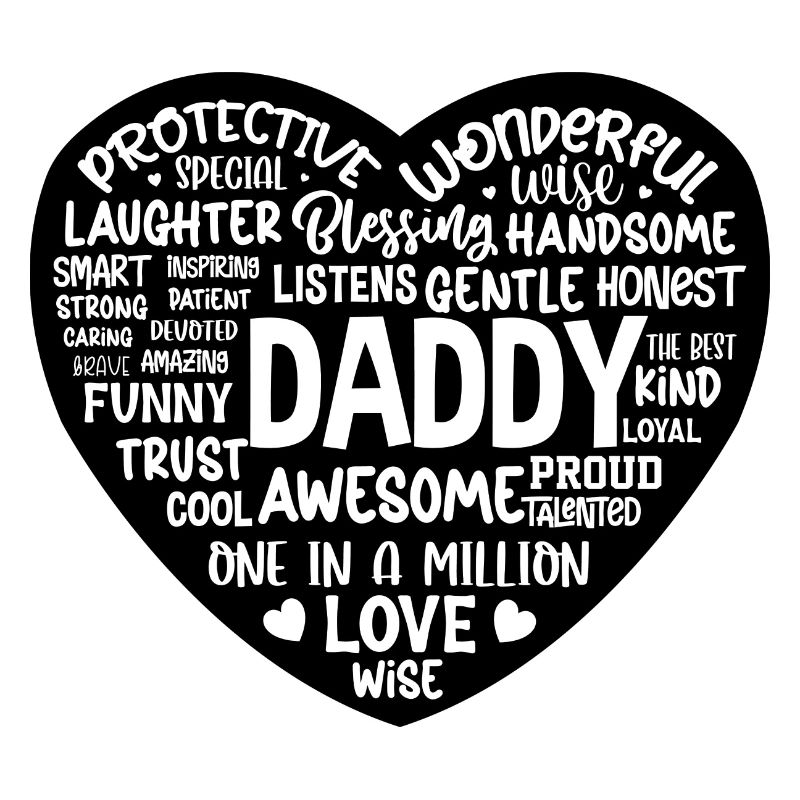 Definition von Daddy Heart Shaped Design