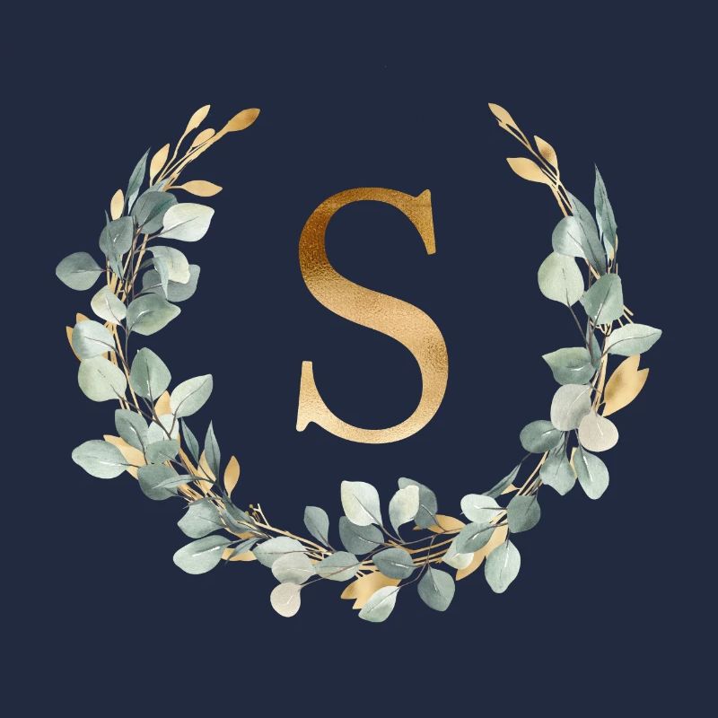 S Monogramm Eukalyptus Kranz
