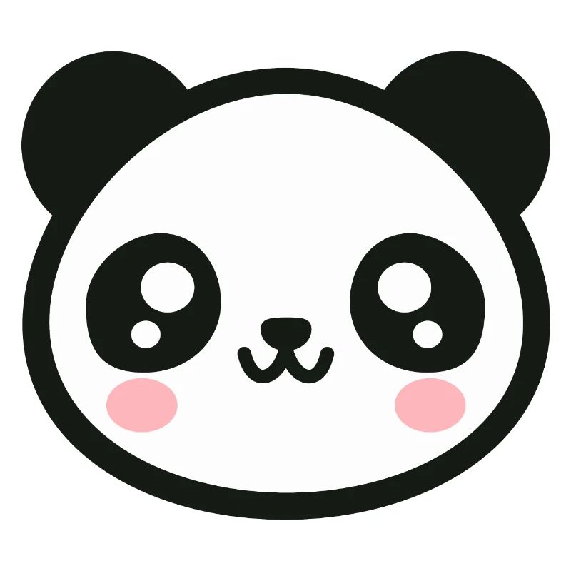 Visage de panda chibi aimant : adorable et mignon