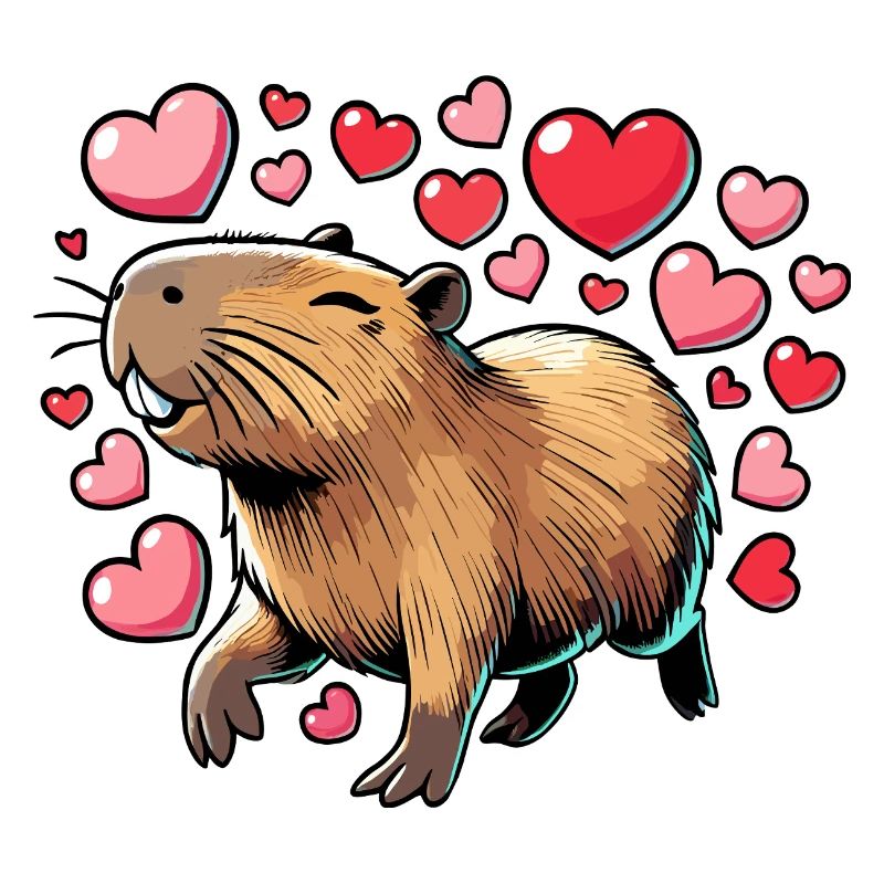 Capybara Love - Design mignon et charmant