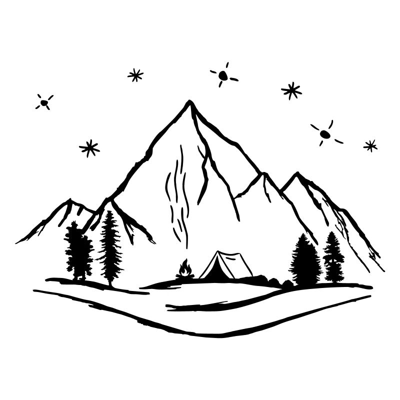 Mountains, Tents, Camping