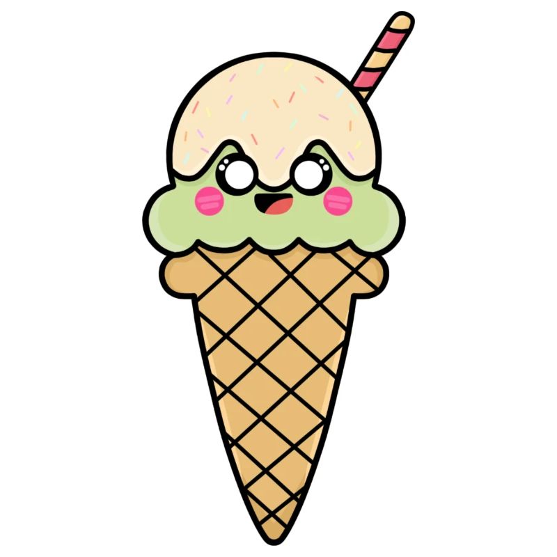 Crème glacée cornet de crème glacée douce Mignon Idée cadeau de crème glacée