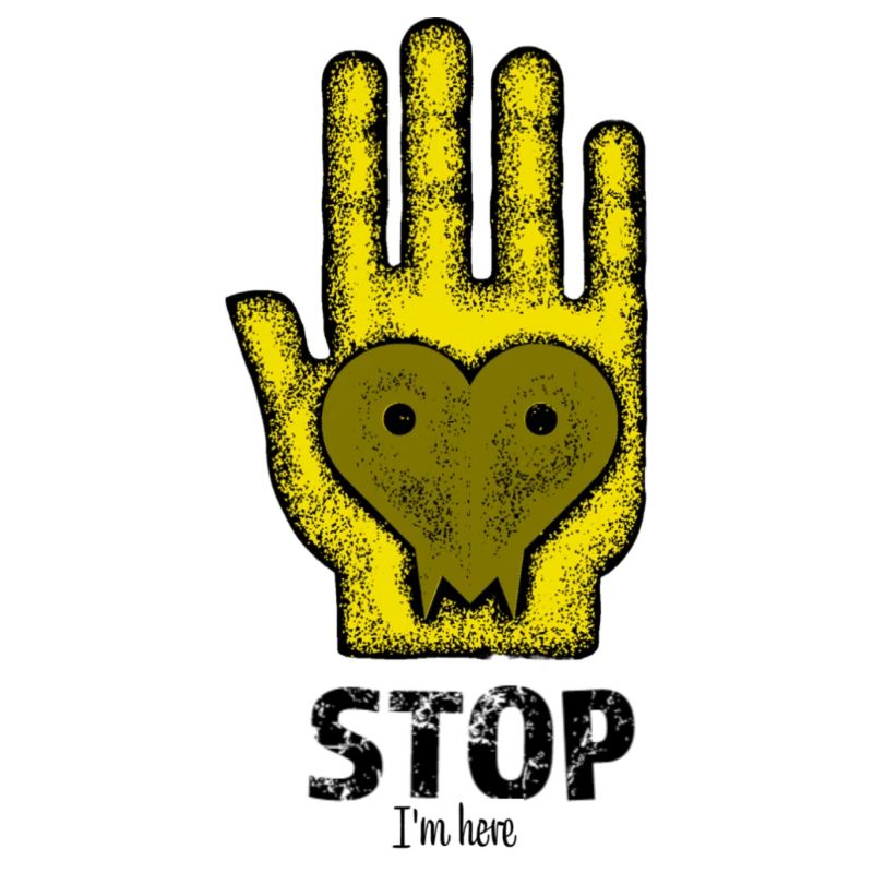 Stoppen Sie, ich bin hier Design