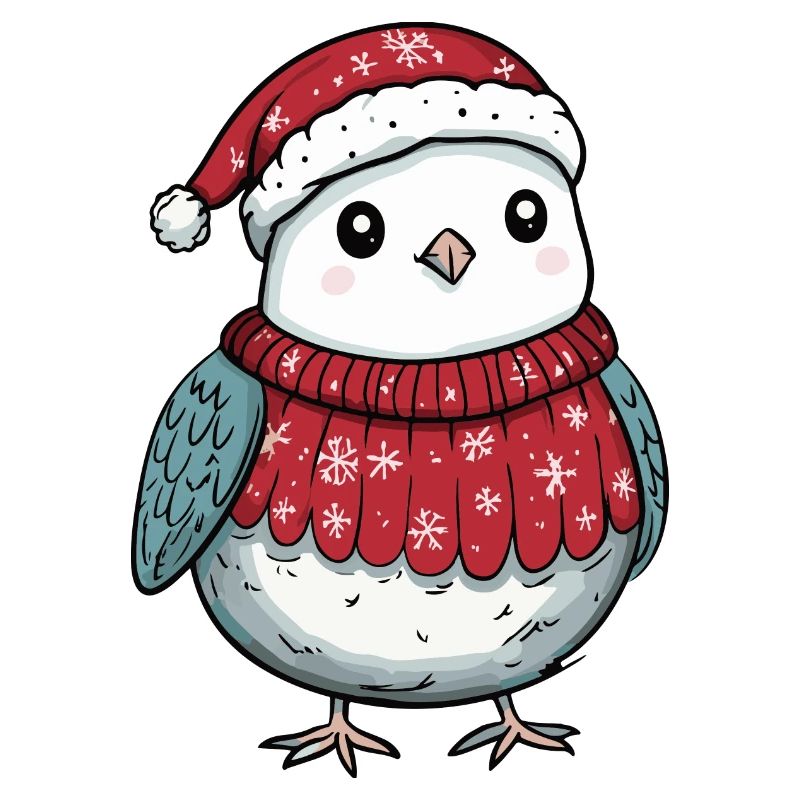 Colombe oiseau Noël bande dessinée
