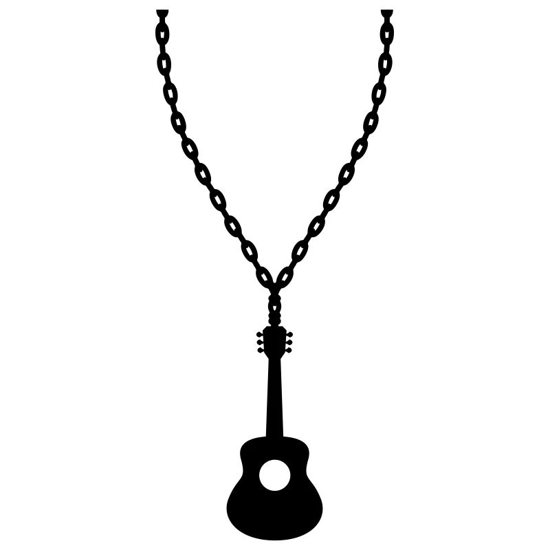 Bijoux Collier Guitariste Guitare