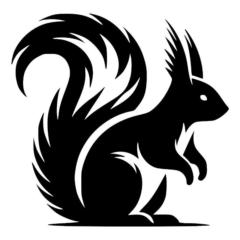 Kleines süsses Eichhörnchen Kinder Zeichnung