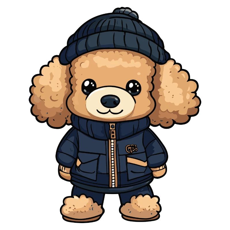 Caniche chien élégant