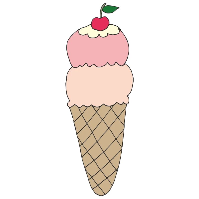 Eiscreme mit Kirsche Design