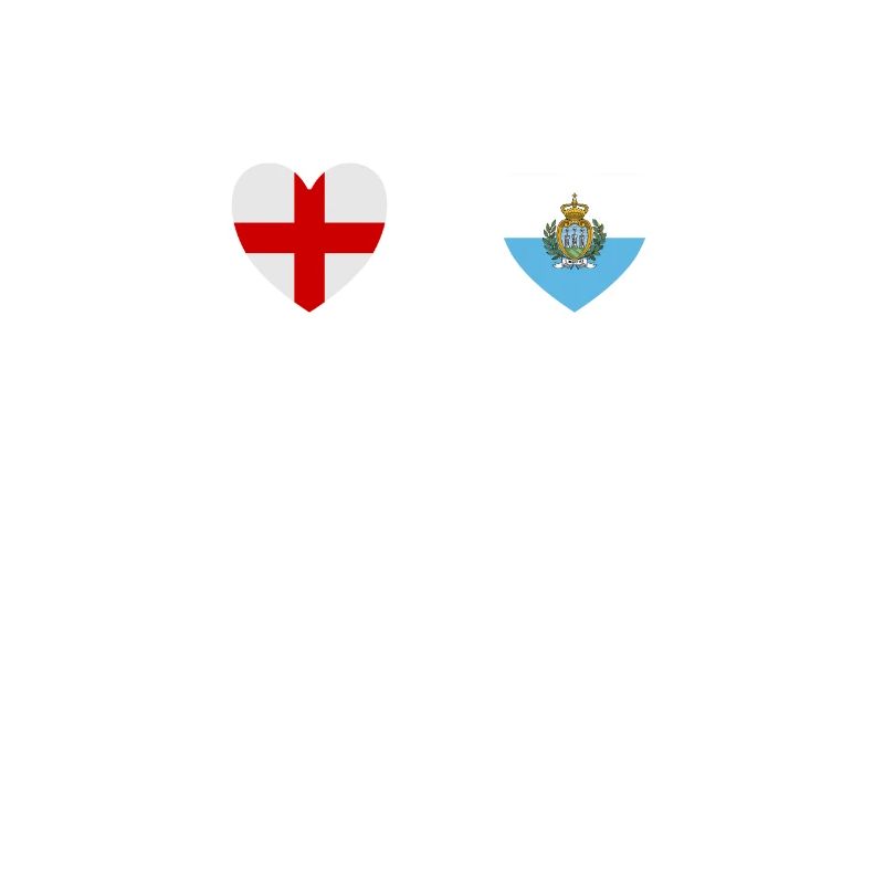 Drapeaux de l’Angleterre et de Saint-Marin